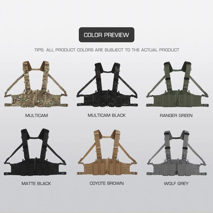 Tactical Vest Chest Rigs Lightweight  Camouflage MOLLE Militar Hunting Airsoft Assault SF Vest Mag Pouch H-Style Strap