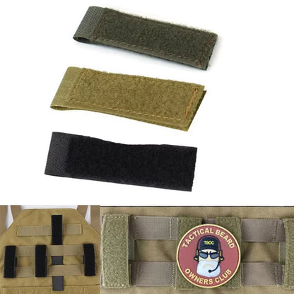 Tactical MOLLE Adapter ID Patches Panel - Hook & Loop Converter Ribbon Strip for Vest, Backpack (Outdoor Accessories)