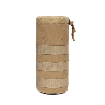 Tactical Molle Water Bottle Bag Outdoor Camping Hiking Drawstring Holder Multifunction Bottle Storage Pouch Pocket