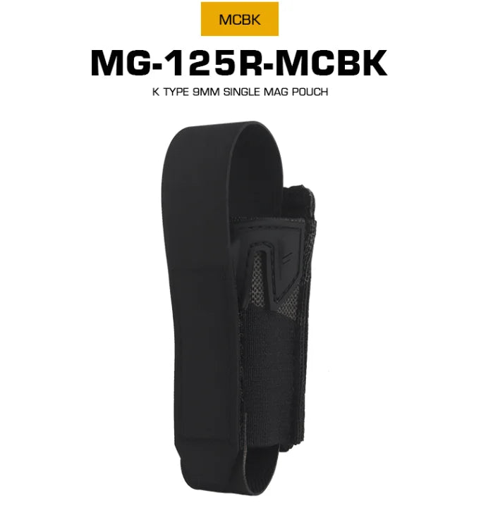 New multi-functional MOLLE clip K-type 9mm Mag bag with elastic fixation 9mm hunting accessories single Mag bag