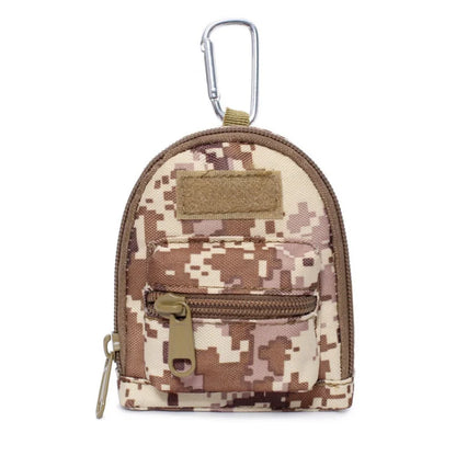 DIZETION Tactical Wallet EDC Molle Pouch Portable Key Case Outdoor Sports Coin Purse Hunting Bag Zipper Pack Multifunctional Bag