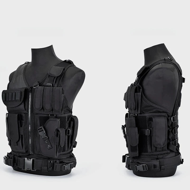 Breathable Molle Tactical Vest Bodyguard Combat Armor Vest Security Guard Hunting Outdoor CS Game Airsoft Training Battle Jacket