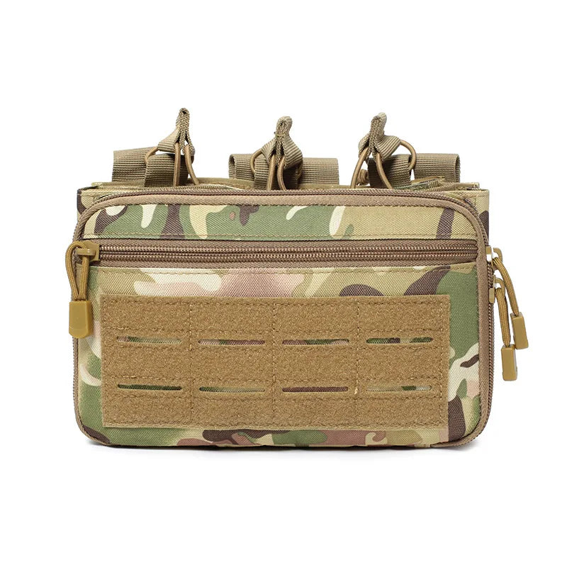 Triple Magazine Pouch Rifle 5.56/7.62 Mag Holster Ammo Holder Multi-use Molle Accessory Bag for Hunting & Airsoft Tactical Vest