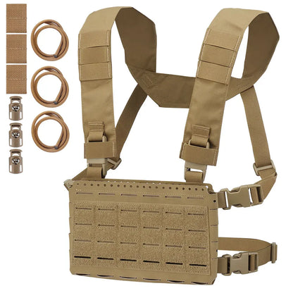 Tactical Modular Chest Rig MK5 Molle System Mag Pouch Front Flap Airsoft Hunting Lightweight Adjustable Gear