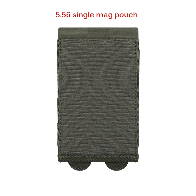 5.56 Elastic Single Mgazine Pouch Tactical Lightweight Storage Bag Hunting Vest Molle Mount Knifle Torch Pouch Tourniquet Bag