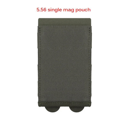 5.56 Elastic Single Mgazine Pouch Tactical Lightweight Storage Bag Hunting Vest Molle Mount Knifle Torch Pouch Tourniquet Bag