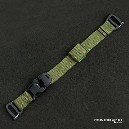 MOLLE Compression Straps with Buckle Clips, Reinforced Tie-Down for Sleeping Bags & Camera Mounts, for Tactical Backpacks.
