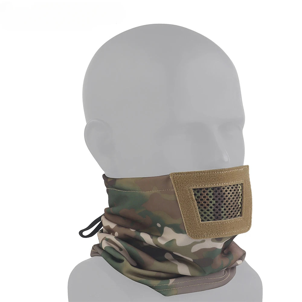 Folding Protective Knight Mask Padded Mesh Breathable Half-face Sport Mask Party Camping Outdoor Portable Breathable Face Mask