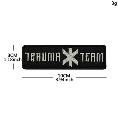 Trauma Team Embroidered Rescue Patches Arasaka Fabric Accessories Patches With Hook&Loop For Jacket Shoulder DIY Sew-on