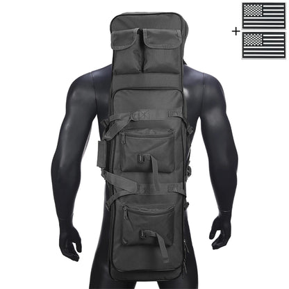 Outdoor hunting long equipment backpack multifunctional storage bag, adjustable shoulder straps, multiple storage pockets