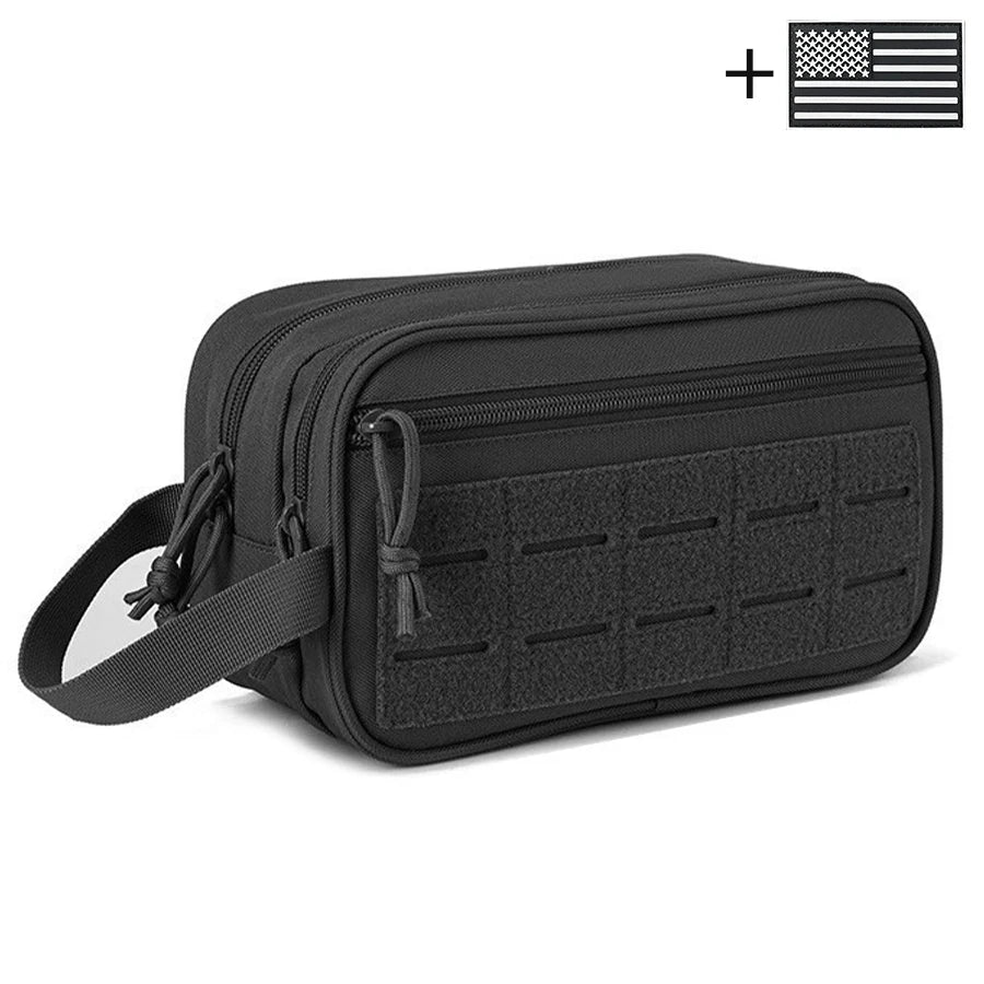 Multi layer travel storage bag, hand in hand to carry toiletries bag for outdoor travel, daily miscellaneous storage
