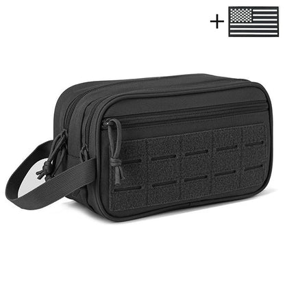Multi layer travel storage bag, hand in hand to carry toiletries bag for outdoor travel, daily miscellaneous storage