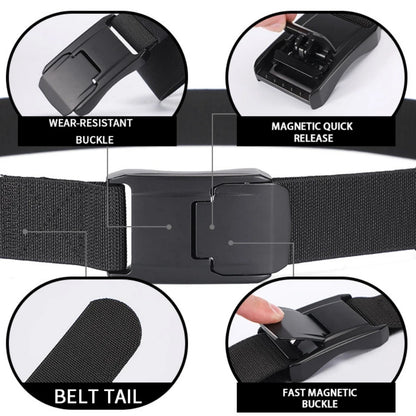 2026 New Stretch Belt For Men and Women Hard Quick Release Buckle Strong Real Nylon Unisex Elastic Belt Overalls Work Belt