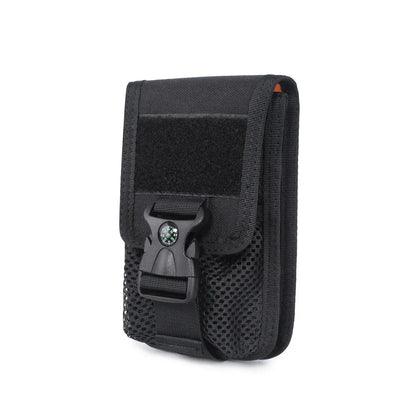Molle Double-layer Phone Pouch Compass Card Holder Wallet Outdoor Camping Hiking Hunting Accessories EDC Tool Waist Pack Bag