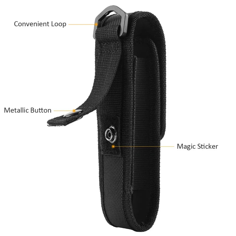 5"-8" XTAR T220 Fenix Flashlight Pouch Molle LED Torch Holster Outdoor Work Hunting Camping Hiking Multitool Flashlight Pouch