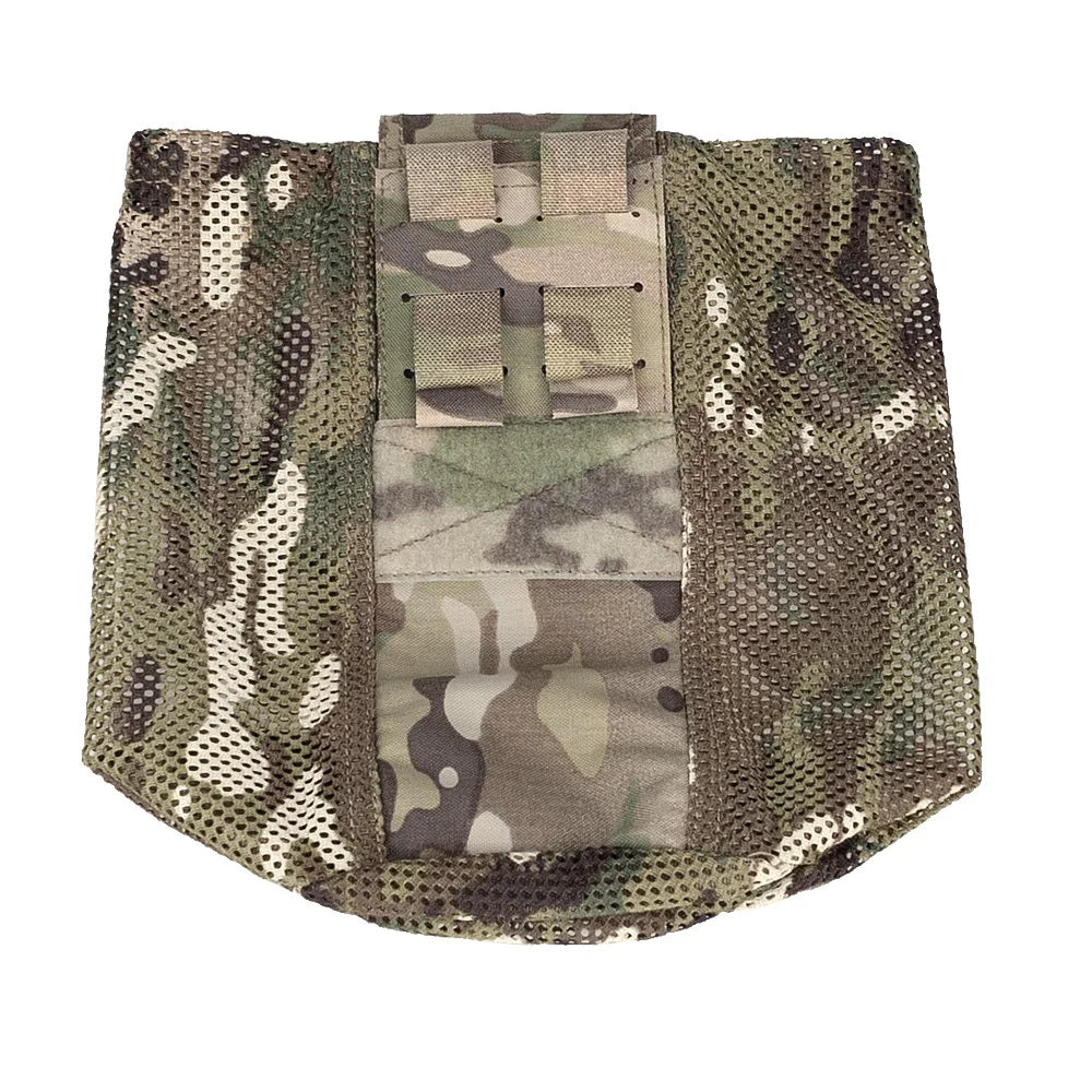 Tactical Roll-Up Mesh Dump Pouch Drawstring Foldable Net Bag Molle Tools Utility Pocket Hunting Airsoft Belt Accessories 500D