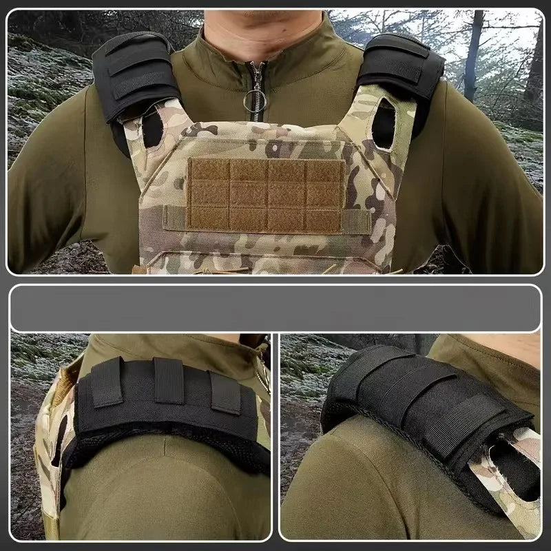 Backpack Shoulder Strap Pad Pressure Relief Comfortable Breathable Mesh Protect Pads For Hiking Hunting Outdoor Vest Accessories