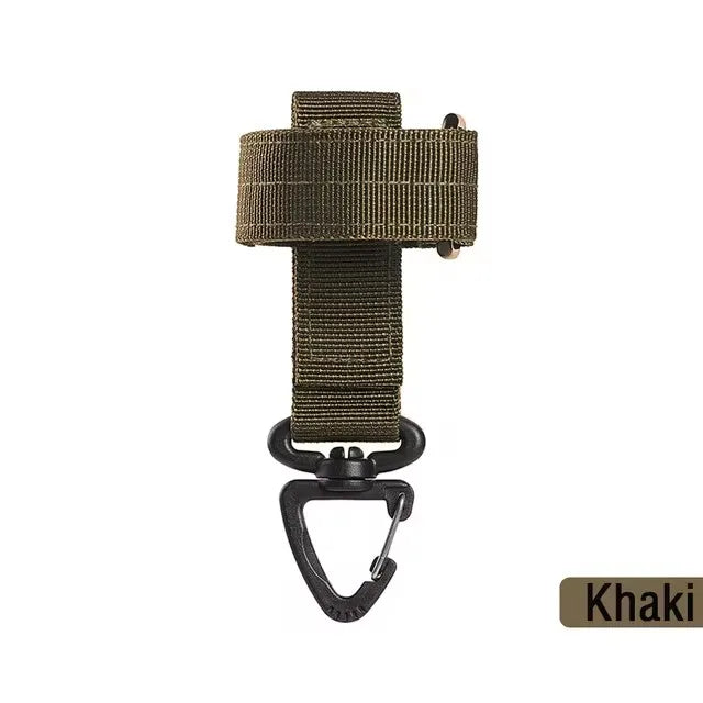Multi-purpose Nylon Gloves Hook Climbing Rope Anti-lost Camping Hanging Buck Work Gloves Safety Clip Outdoor Tactical Gloves