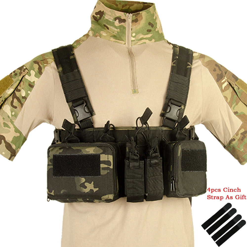 CS Match Wargame TCM  Chest Rig Airsoft Tactical Vest  Pack Magazine Pouch Holster Molle System Waist Men Nylon