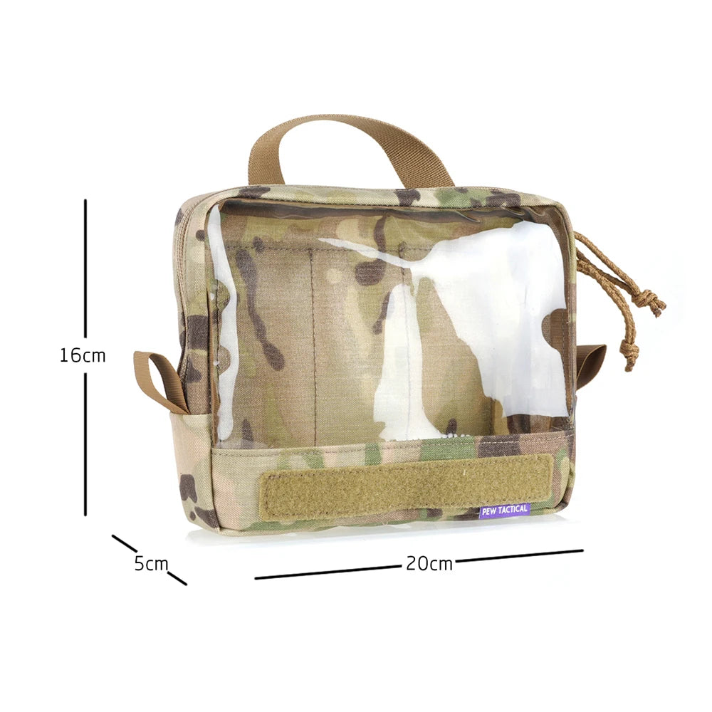 PEW TACTICAL Multiple Transparent and Visible Storage Bag Accessory Pouch Tactical Backpack Built-In Sundry Bag