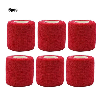 1/3/6/20PCS Sports Self Adhesive Bandages Anti-slip Red Elasticn Athletic Nonwove Waterproof Elastic  Wrist Ankle Bandages
