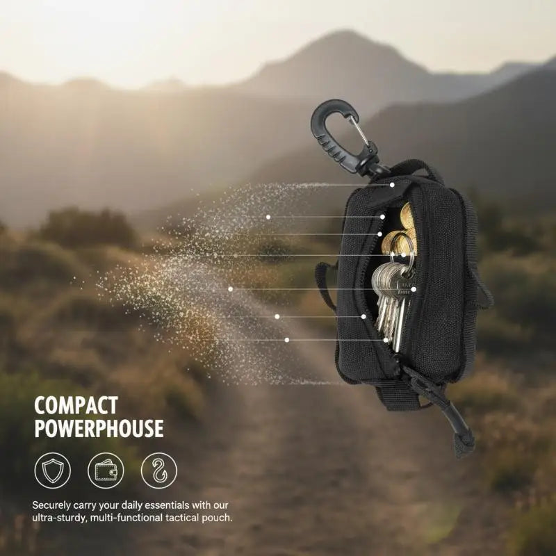 Outdoor Buckle Bag EDC Pouch Zipper Key Card Holder Small Tools Bag Portable Wallet Pouch Outdoor Hunting Waist Bags