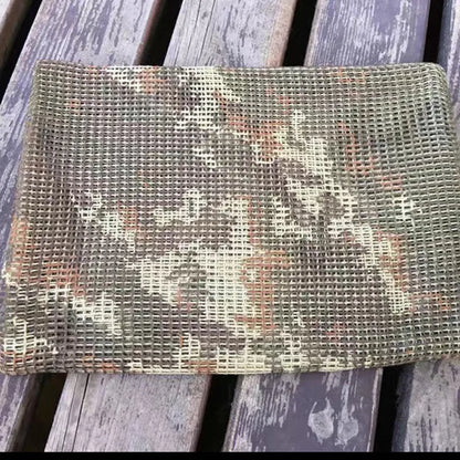 Camouflage mesh scarf sniper veil camouflage mesh face scarf veil head wrap suitable for outdoor camping hiking hunting shooting