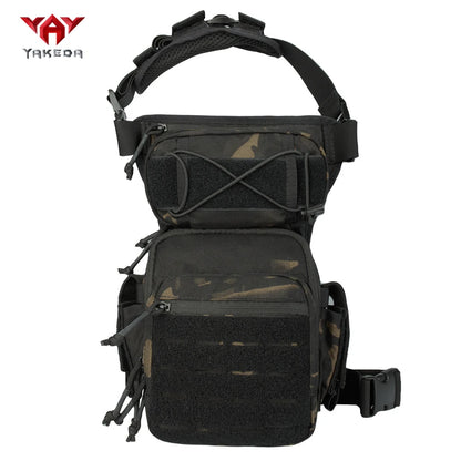 YAKEDA Outdoor Large Capacity Leg Bag with Dual External Pockets, Multi-Space Storage Bag for Camping and Hiking