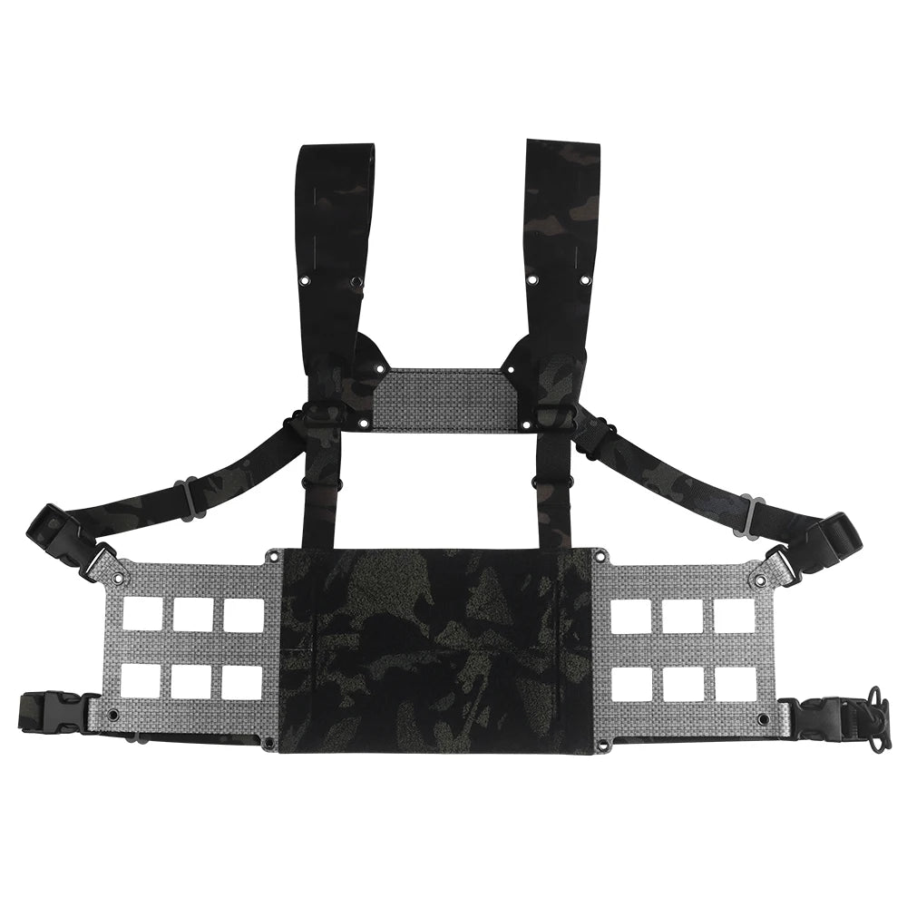 Ferro Style Tactical Chest Rig Wide V2 2nd Gen Lightweight Chesty Rig Hunting Vest Gear Extended Front Flaps Plate Carrier Adapt