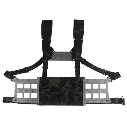 Ferro Style Tactical Chest Rig Wide V2 2nd Gen Lightweight Chesty Rig Hunting Vest Gear Extended Front Flaps Plate Carrier Adapt