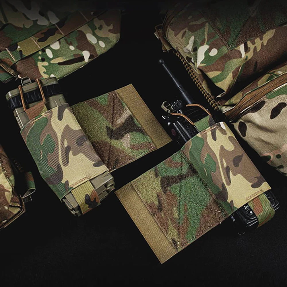 Tactical Vest V2 Side Pouch Elastic Radios Holder Bag Magazine Pouch Retention Airsoft Hunting Vest Equipment Radio Side Pack