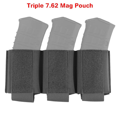 Hunting Triple Magazine Pouch 5.56 7.62 Single Double Triple Magazine Bag for AK47 AR15 Tactical Vest Rig Holster for Shooting