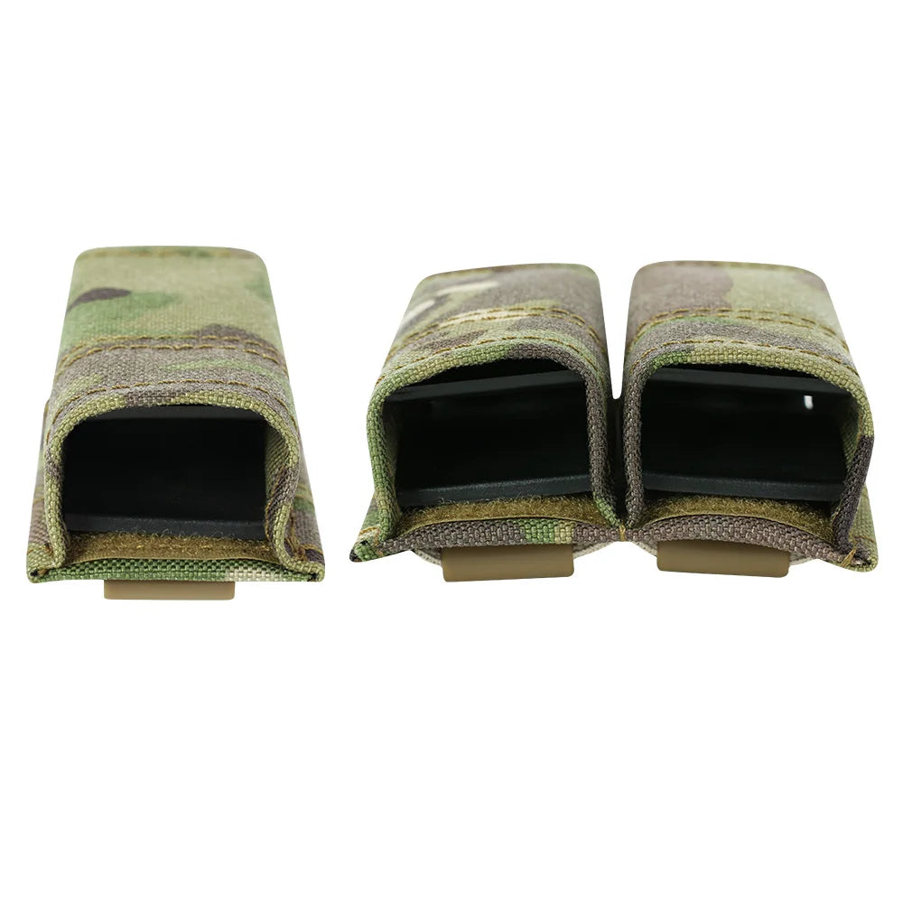 FAST 9MM Pistol Single/Double Magazine Pouch MOLLE Mag Pouch with Quick Release Kydex Insert for  M9 P226 HK USP