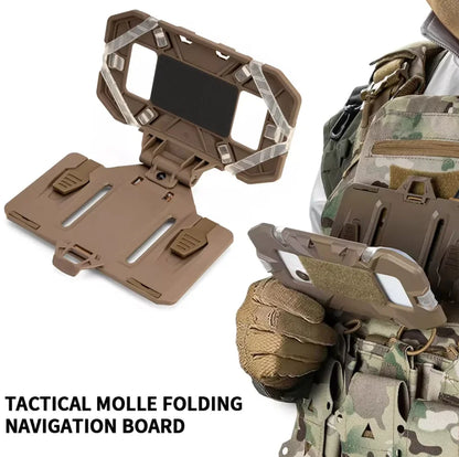 Tactics Cell Phone Holder Admin Pouch Map Navigation Pouch Molle Hunting Vest Chest Accessories Fold Smartphone Pouch
