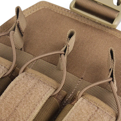 Emersongear MP7 Triple Leg Mag Pouch Thigh Magazine Bag Hunting Buckle Clip Holder Carrier 9mm For MP5 / KRISS Camping EM6055