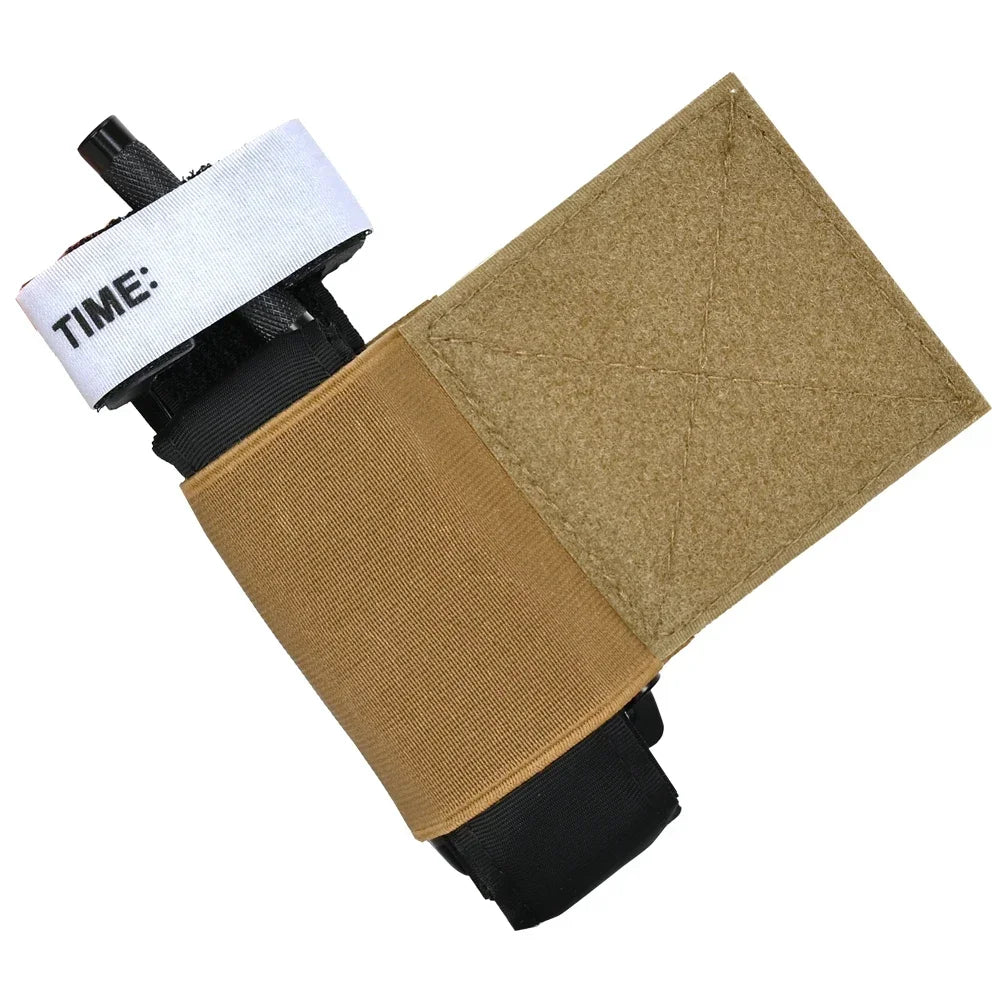 Elastic Tourniquet TQ Holder Hook and Loop Security Pouch for Molle Belt Tournament Chest Mount Hunting Vest Accessories
