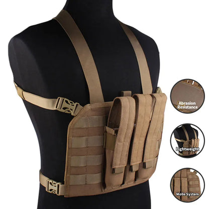 Emersongear For MP7 Chest Rig W/ Magazine Pouch Mag Bag Airsoft Hunting MOLLE Gear Camoing For Plate Carrier Vest Nylon