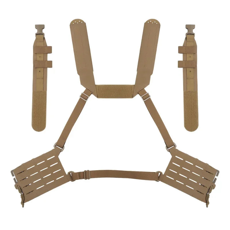 Tactical ARC Chest Rig Kit V3 Shoulder Strap 5.56 Triple Mag with Bilateral Quick Release Slide Molle Platforms Accessories