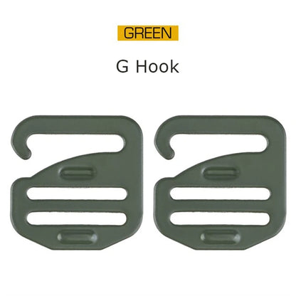 2pcs/set Tactical Vest Belt QASM Quick Attach Buckle/SRB Side Release Buckle/G Hooks Modular Vest Accessories