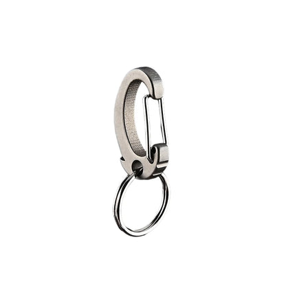 1Pc Heavy Duty Titanium Alloy Carabiner Keychain Quick Release Backpack Hook Outdoor Sports Key Ring Set