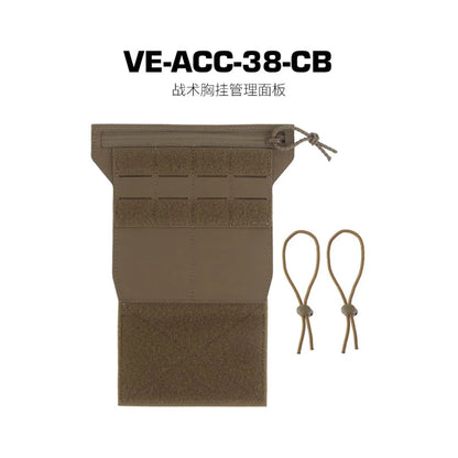 Tactical EUD ATAK Admin Panel with Hook & Loop & Shock Cord, Storage Inner Pouch for Airsoft Vest Chest Rig Accessories
