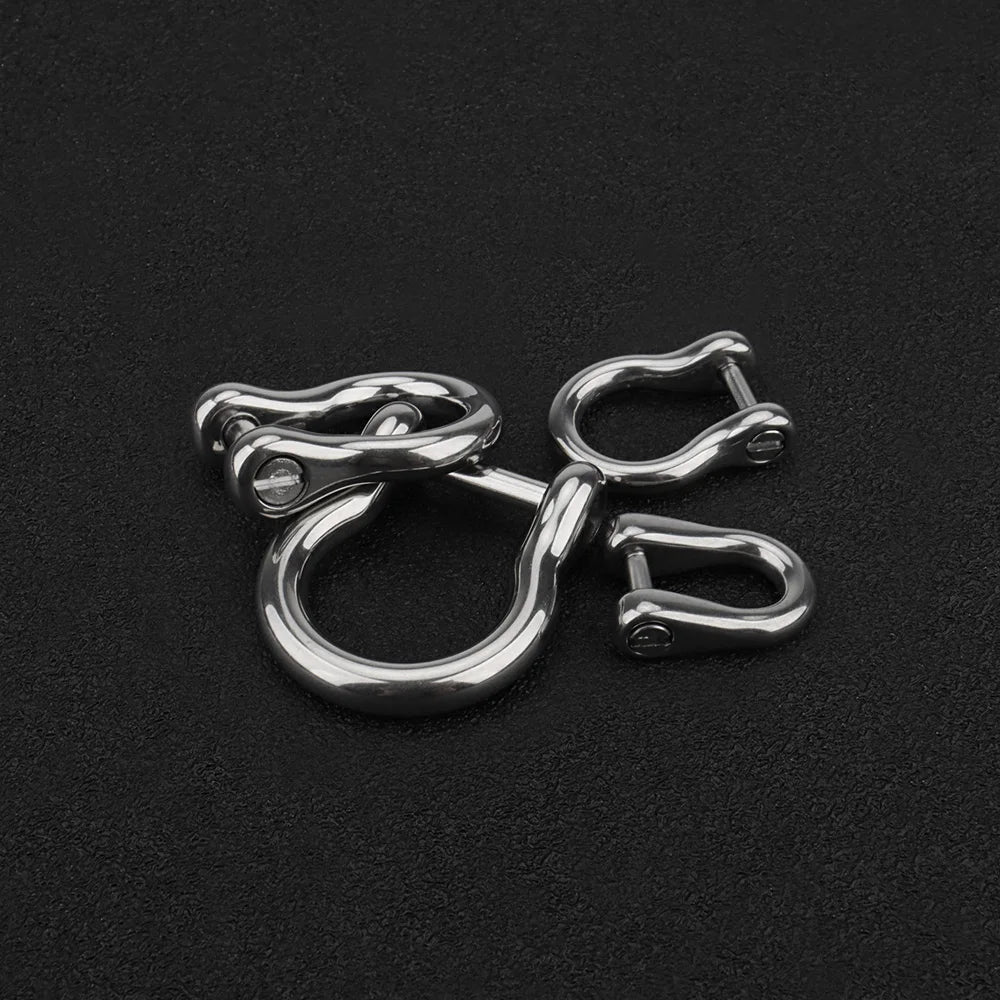 U Shape Titanium Alloy Horseshoe Buckle Detachable Hook Keychain Outdoor Tool EDC