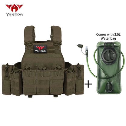 YAKEDAMOLLE Modular Hunting Tank Top, Comes with 2L Soft Water Bag, Adjustable Shoulder Strap with Multiple Device Bags