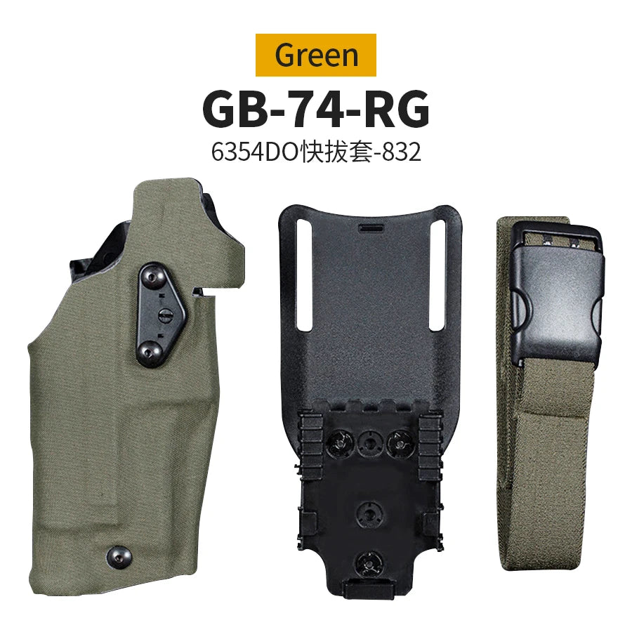 6354DO Tactical Gun Holster for Glock G17 G19 Compatible With X300 Lights Holster QLS Quick Mount Adapter Leg Shroud Drop Men