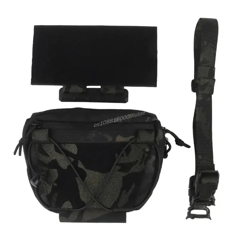 The Raid Pouch Tactical Plate Carrier Hanging Sub Abdominal Drop Bag Shoulder Pack Airsoft Hunting Belly IFAK Organizer Pocket