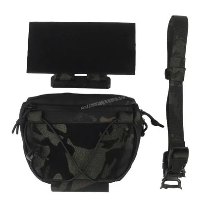 The Raid Pouch Tactical Plate Carrier Hanging Sub Abdominal Drop Bag Shoulder Pack Airsoft Hunting Belly IFAK Organizer Pocket