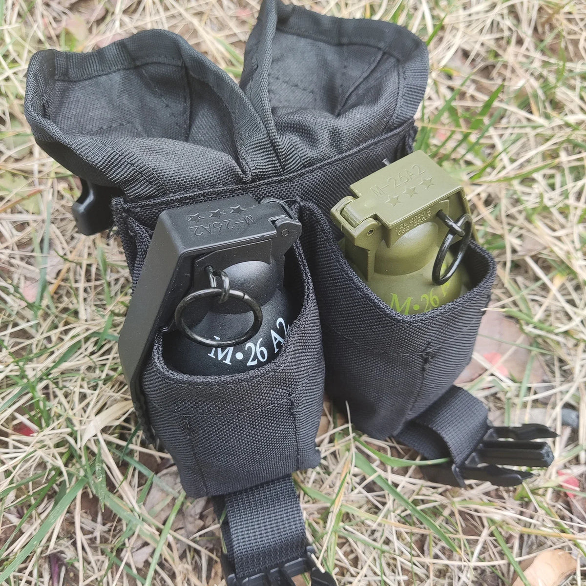 Tactical Pouch Double Frag Grenade Pack Molle EDC Tool Bag Accessory Pouch Shooting Hunting Airsoft Equipment Military Gear