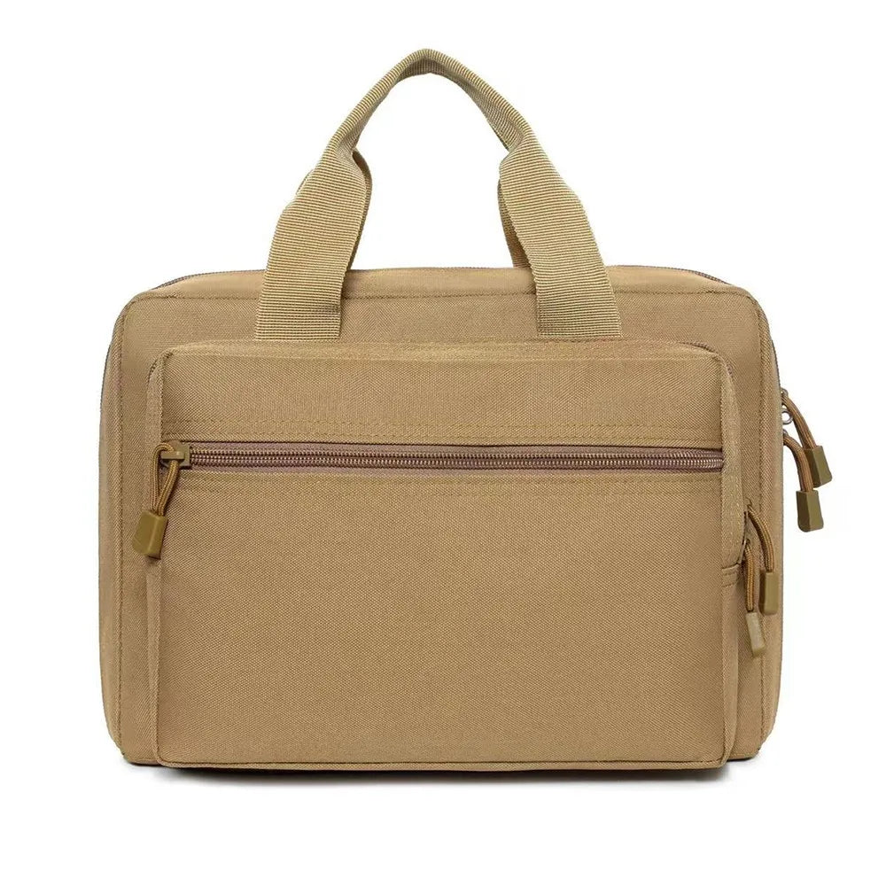 Pistol Gun Bag Double Layer Pistol Duffle Bag Gun Protection Pouch Dual Handgun Range Case Outdoor Hunting Shooting Range Bag
