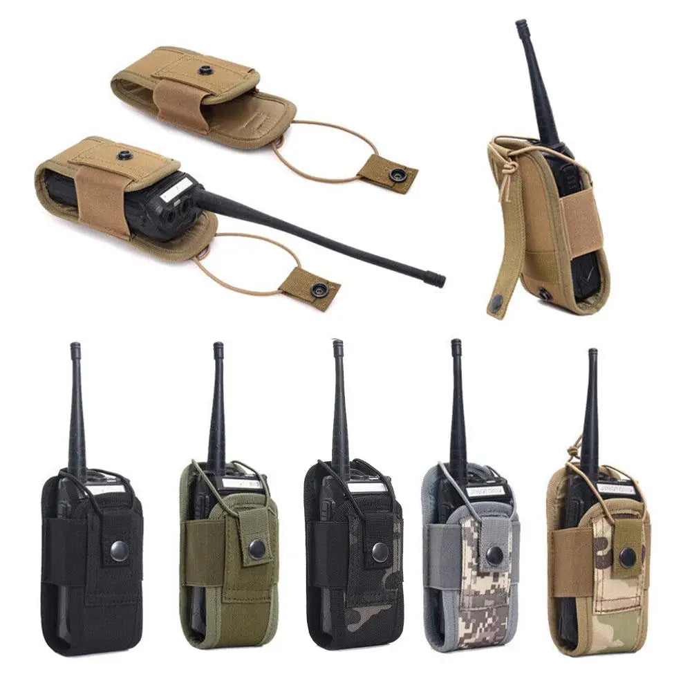 Tactical Radio Holder Molle Radio Pouch Case Heavy Duty Radios Holster Bag for Two Ways Walkie Talkies Baofeng Hunting Equipment