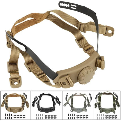 Helmet Inner Suspension System Portable CS Helmets Adjustable Head Lock Strap Accessories for Tactical  Fast SF High Cut Helmet